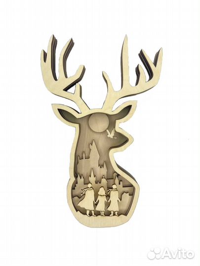 Многослойная деревянная 3D раскраска Гарри Поттер