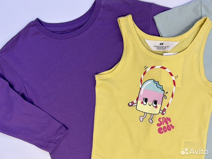 Пакет новой одежды для девочки 98 104 H&M