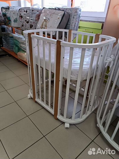 Детская кроватка овальная трансформер 5 в 1