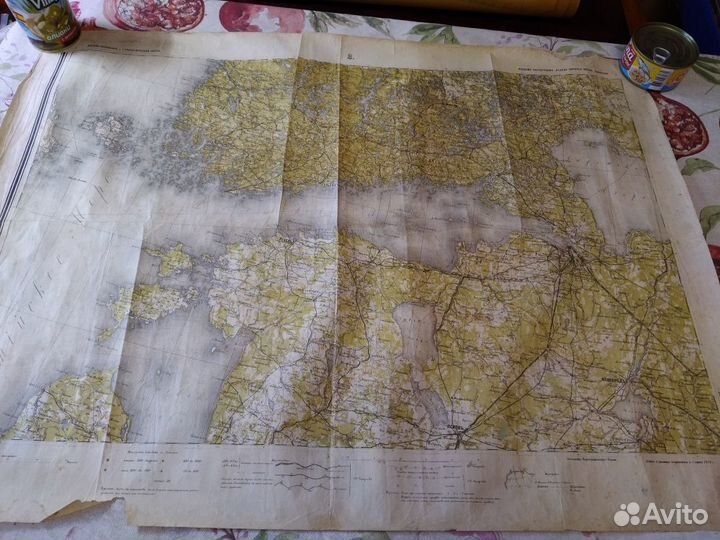 Военно дорожная карта спб и Скандинавия 1919