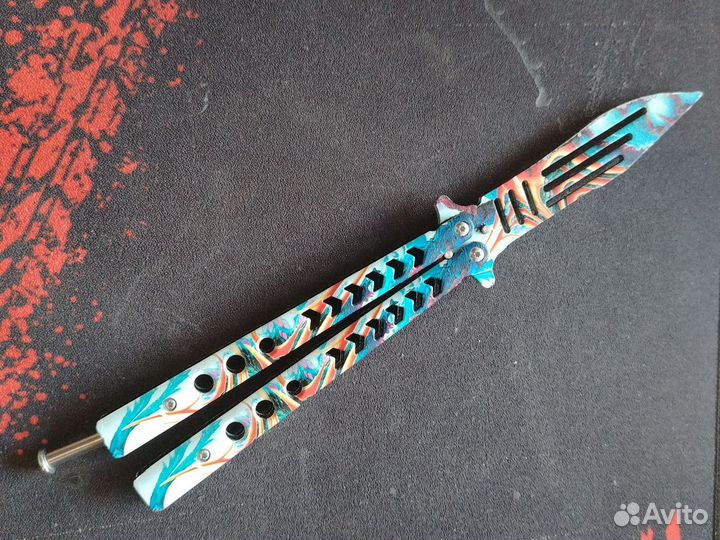 Металлический нож бабочка (треннеровочный)