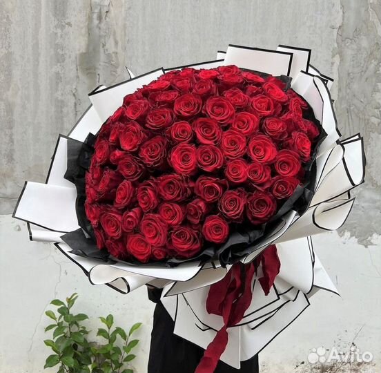 Розы Красные. 51/101 Роза. Цветы Розы. Доставка