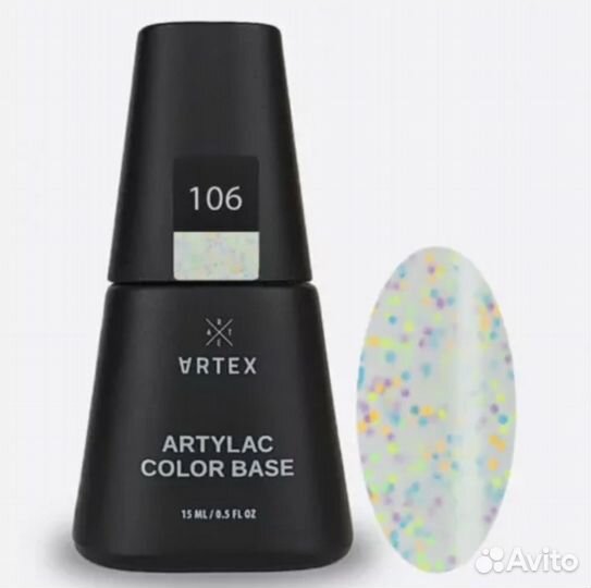 Гель лак база для ногтей artex 106 с пупырышками