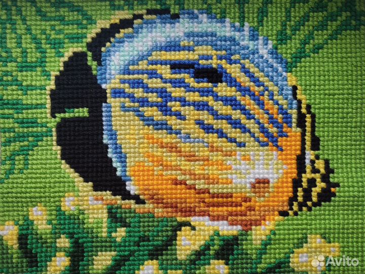 Наволочка для подушки 40х40 (заготовка) «Рыба»