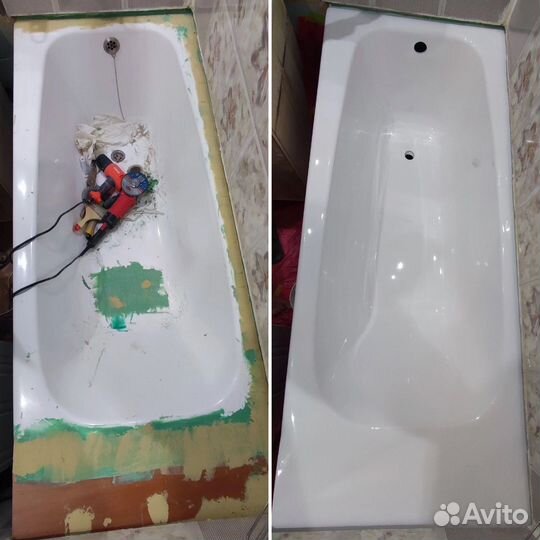 Реставрация ванн жидким акрилом,литьевым мрамором