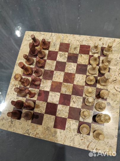 Шахматы ручной работы из камня