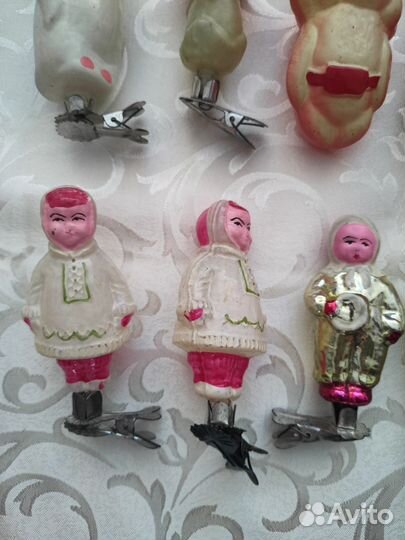 Елочные игрушки СССР на прищепке
