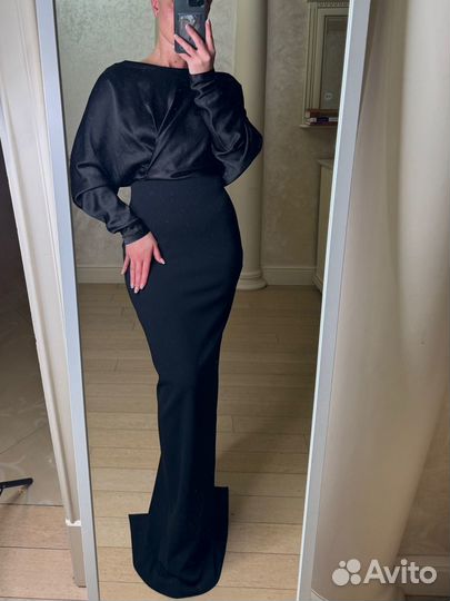 Solace london вечернее платье черное