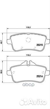 Колодки тормозные К-Т RE MB GL-CL X166M-CL W66
