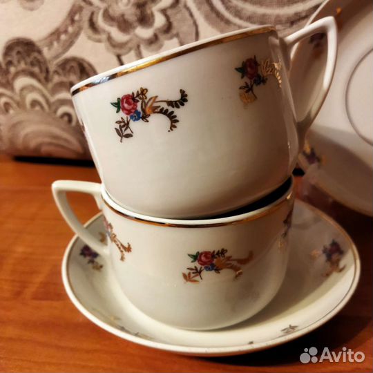 Чайные пары фарфор Вербилки