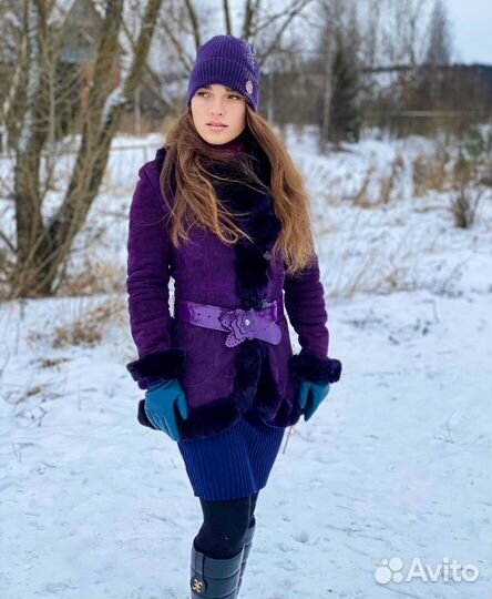 Шуба фиолетовая