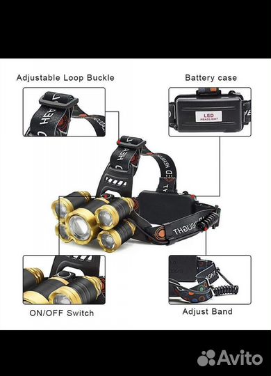 Фонарь налобный