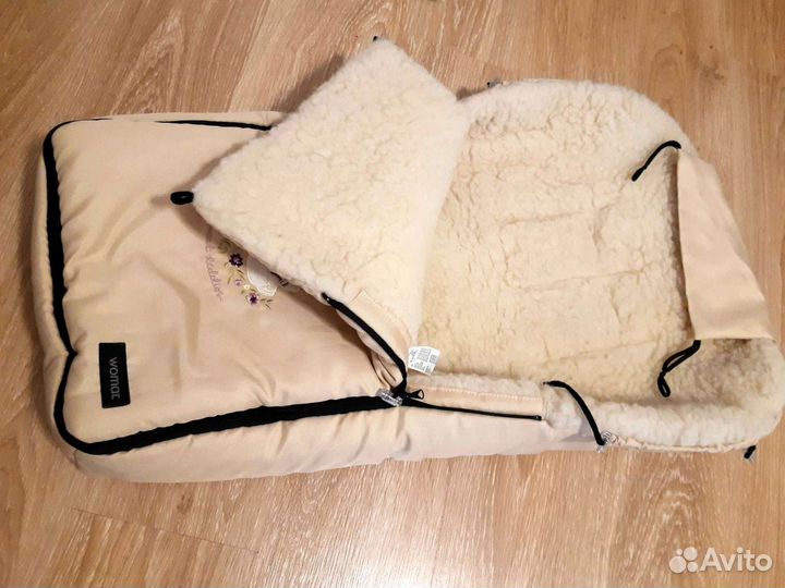 Конверт в коляску Womar, почти новый, шерсть