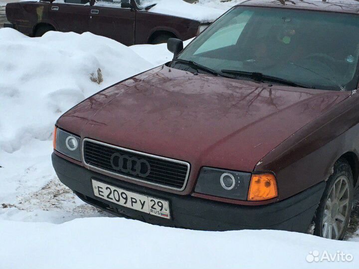 Стекла фар Audi 80 b4 гладкие, пара