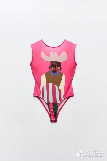 Боди Zara (принт Justine Franco)