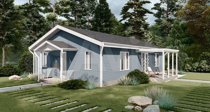 Дом 87 м² на участке 5 сот.