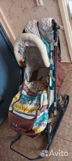 Детские санки коляска