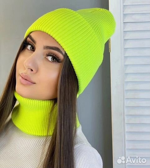 Комплект двойка шапки шарфы