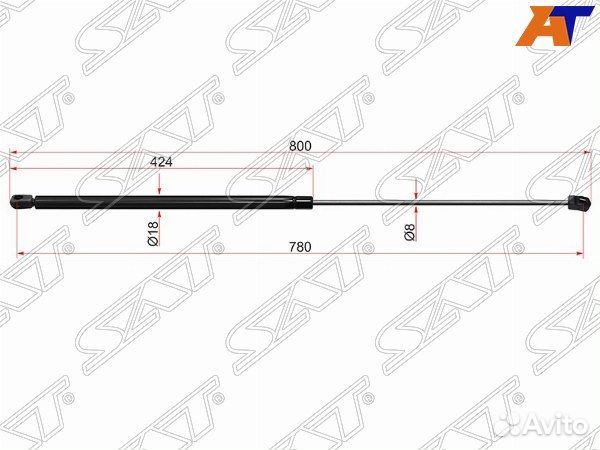 Амортизатор капота VW golf VII 12