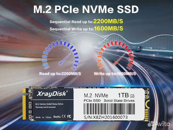 1тб SSD M.2 XrayDisk PCIe 3.0 x4
