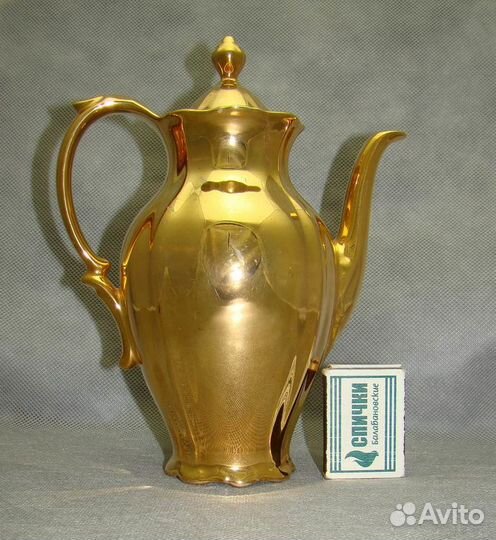 Кофейник, позолота