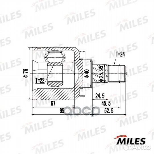 Шрус внутренний nissan almera N16/almera B10RS