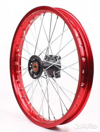 Комплект колес питбайк 17/14 шины+красные диски