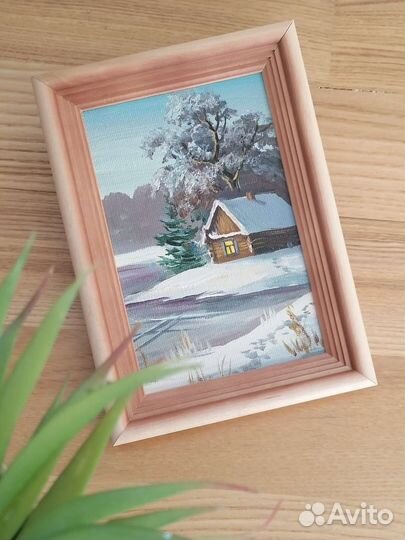 Картина маслом 10 15 зима