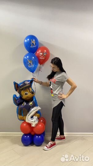 Воздушные шары с цифрами, оформление и подарки