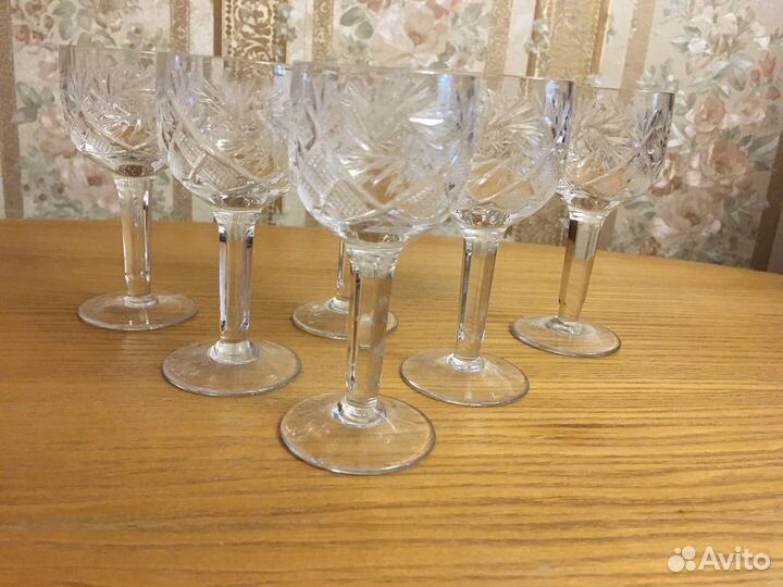 Фужеры,стаканы, рюмки из хрусталя