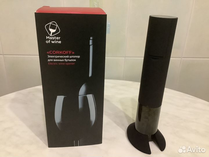 Электрический штопор для винных бутылок corkoff
