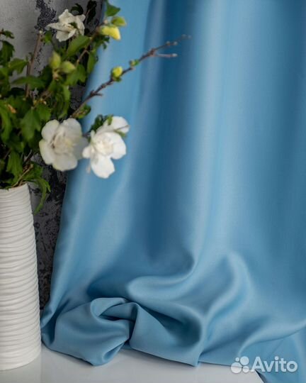 Блэкаут шторы Марсель Небесно-голубой