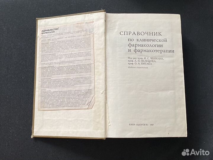 Справочник по фармакологии 1987г.и