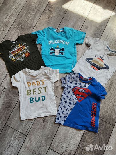 Футболки пакетом 80 86 на мальчика