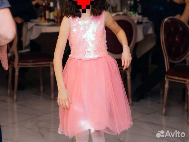 Платье детское розовое