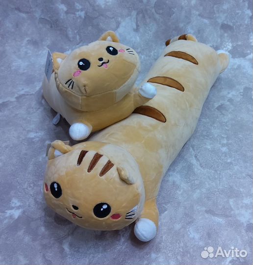 Котик лежачий - мягкая длинная игрушка