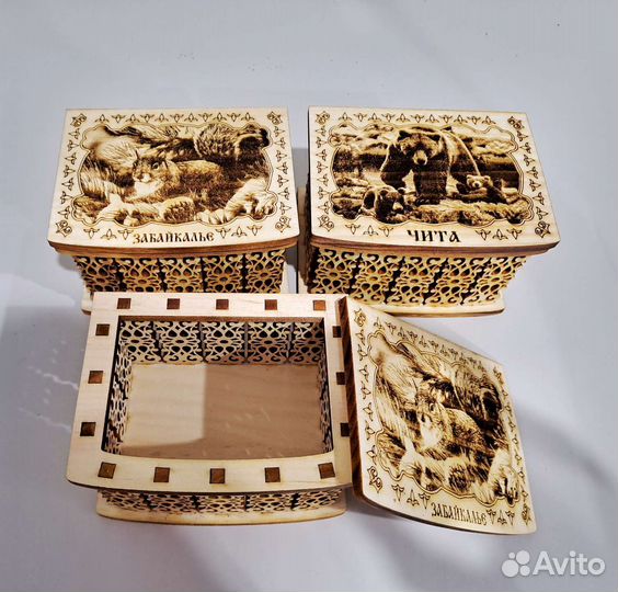 Сундук (шкатулка), сувениры, подарки из кедра