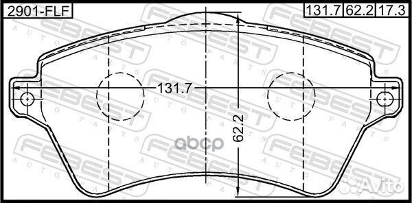 Колодки тормозные передние комплект 2901FLF Febest