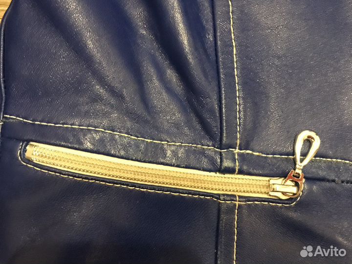 Кожаная куртка 44 размер