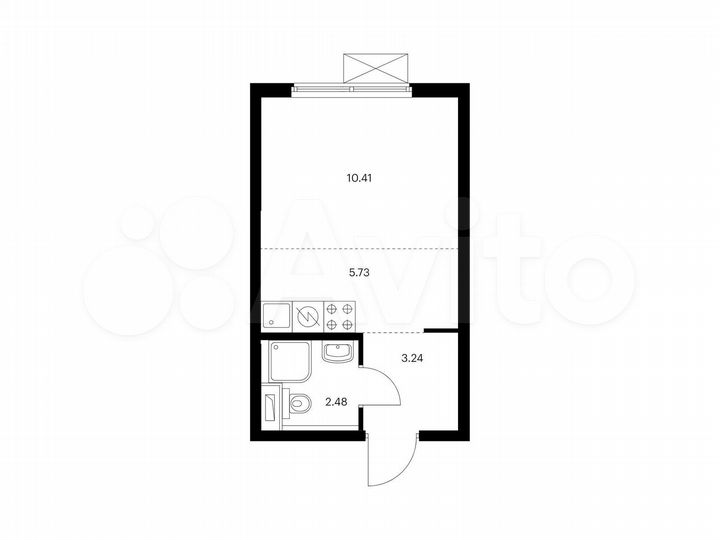Квартира-студия, 21,9 м², 4/33 эт.