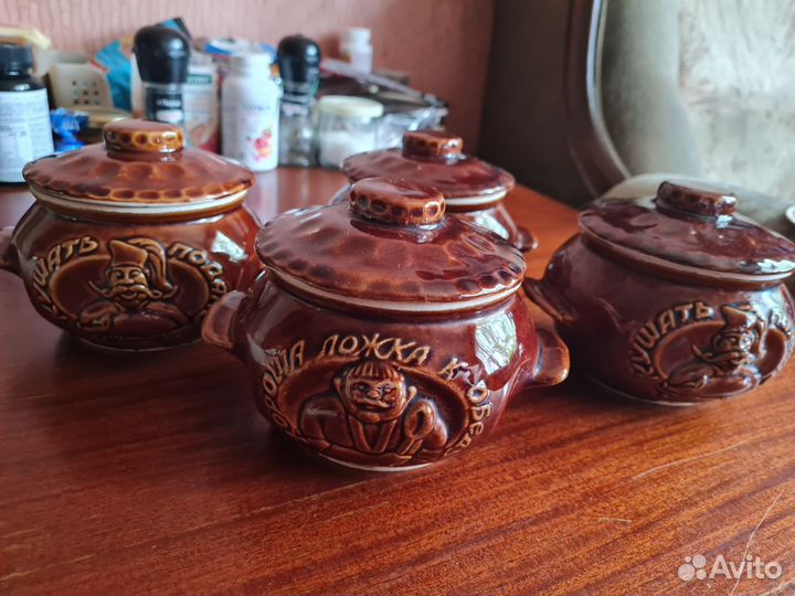 Горшочки для запекания глиняные