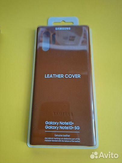 Чехол Samsung note 10 plus Leather original