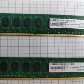 Оперативная память Apacer DDR3 4Gb PC3-12800 CL11