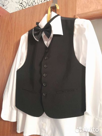 Школьный костюм для мальчика 128 134 серый