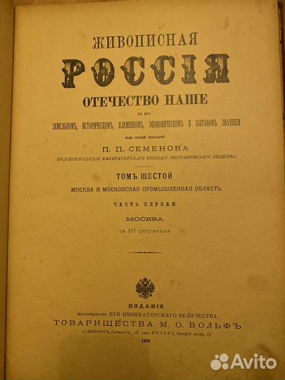 Живописная Россия том 6 ч 1, 2; том 7