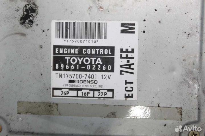 Блок EFI toyota 7A-FE corolla AE102 8966102260 896