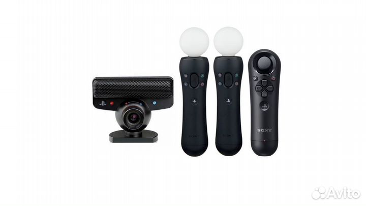 PS3 Move Navigation + Камера Eye + PS Move 2шт