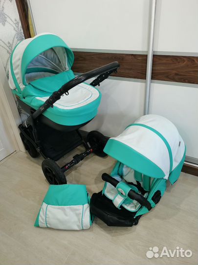 Коляска 2 в 1 эко кожа