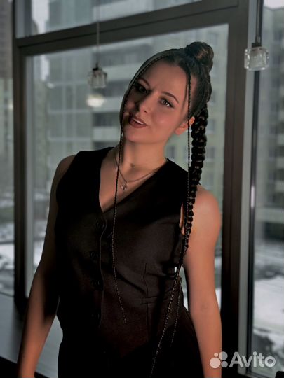 Косы с канекалоном, локоны, укладки