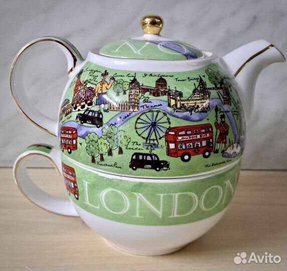 Чайник с Чашкой Sadler Англия Фарфор